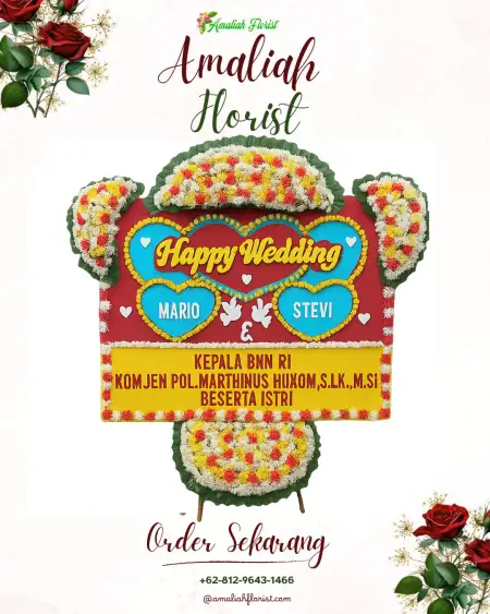 Papan Bunga Pernikahan Suling Wetan